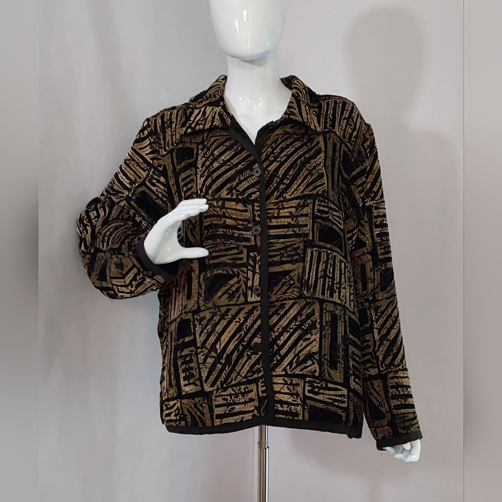 JACQUARD Reversible Blazer SIZE: L/XL